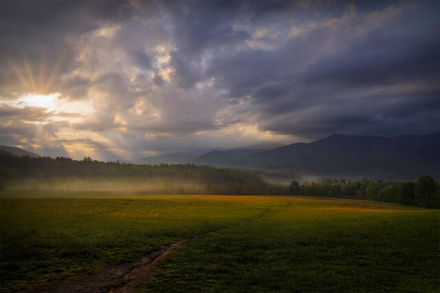 Golden Sunrise over Cades Cove print