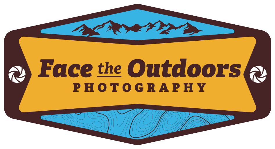 Face The Outdoors Photography logo, landscape photography and nature photography.