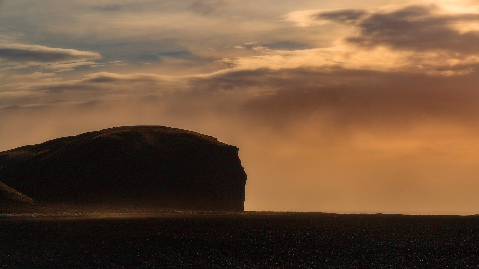 Sea cliff in Iceland at twilight shot handheld at ISO 800 and 100mm &mdash; high ISO landscape photography in fading light