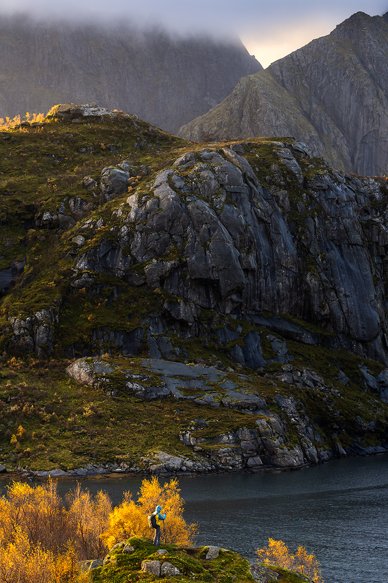 Norway landscape photography captured by photographer of jagged mountains overlooking water